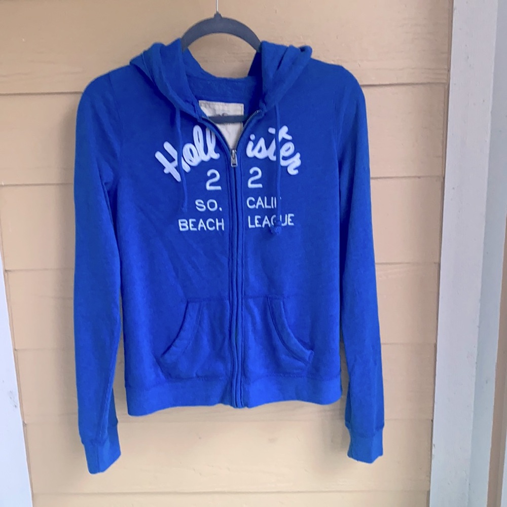 Women’s Hollister full-zip hoodie jacket..blue, size M